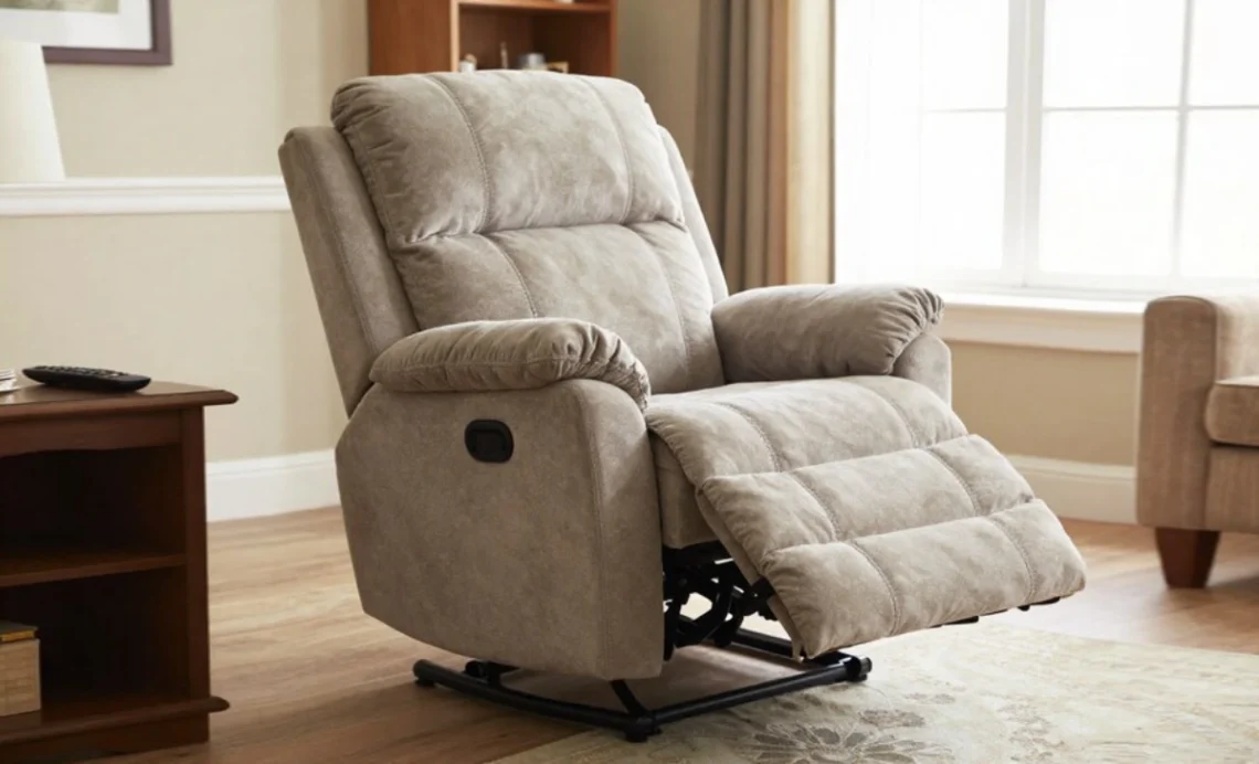 Best recliner for seniors with power lift function and lumbar support in comfortable living room setting