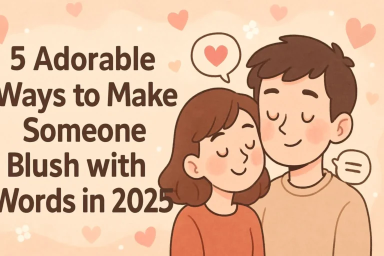 5 Adorable Ways to Make Someone Blush with Words in 2025