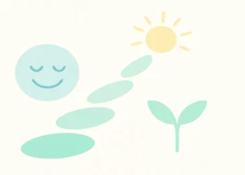 A person standing on a beach looking at gentle waves, symbolizing calm and personal growth.