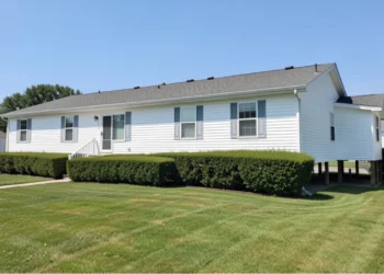 Manufactured Home Maintenance showing exterior siding, roof, and foundation with proper upkeep and care