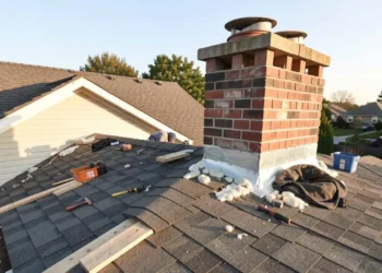Homeowner making roofing mistakes during DIY repair showing improper shingle installation and flashing errors