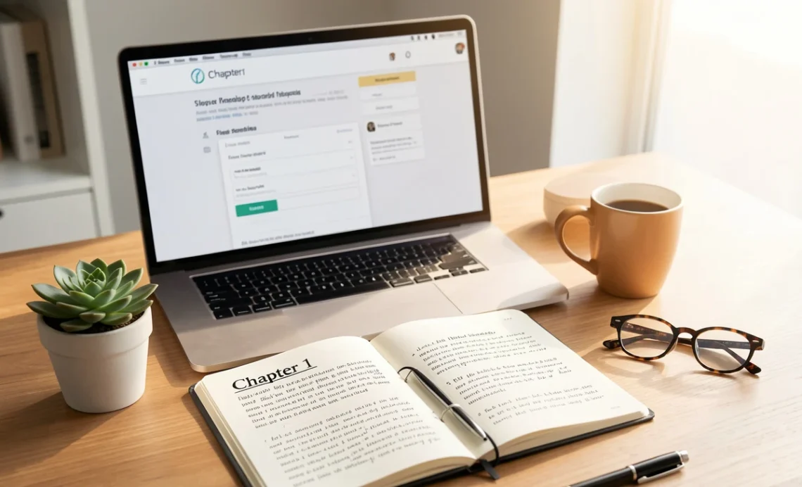 Essential book writing do's and don'ts guide shown on a modern, inspiring writer's desk workspace.