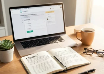 Essential book writing do's and don'ts guide shown on a modern, inspiring writer's desk workspace.