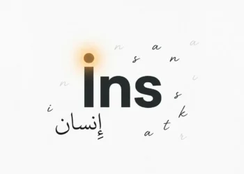 The word İns written in bold modern typography with Arabic calligraphy of insan in the background, representing the meaning and origin of İns online