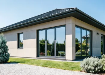 Modern home exterior showcasing the seamless synergy between integrated home remodeling and a premium new roof